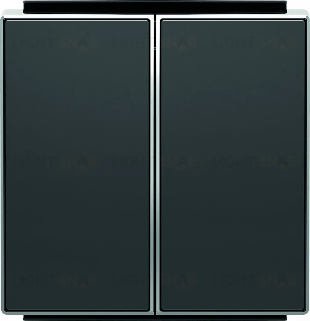 Выключатель двухклавишный ABB Sky, 10 А, черный бархат 2CLA811100A1001+2CLA851100A1501 2CLA811100A1001 + 2CLA851100A1501