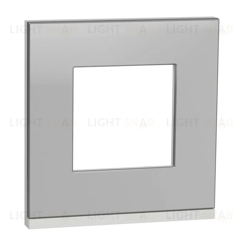 Рамка одинарная Schneider Electric Unica Pure, алюминий матовый-белый NU600280 NU600280