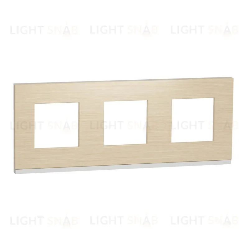 Рамка тройная Schneider Electric Unica Pure, клен-белый NU600683 NU600683