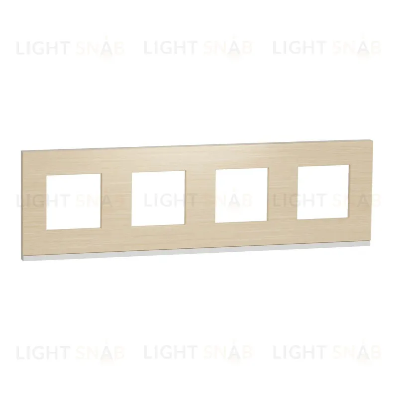 Рамка четверная Schneider Electric Unica Pure, клен-белый NU600883 NU600883