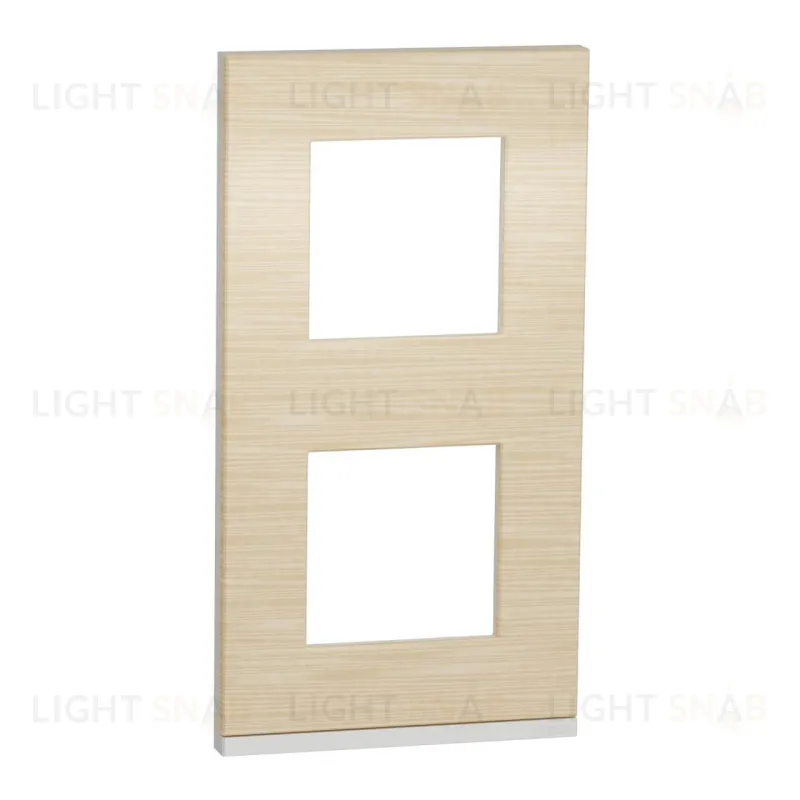 Рамка двойная вертикальная Schneider Electric Unica Pure, клен-белый NU6004V83 NU6004V83