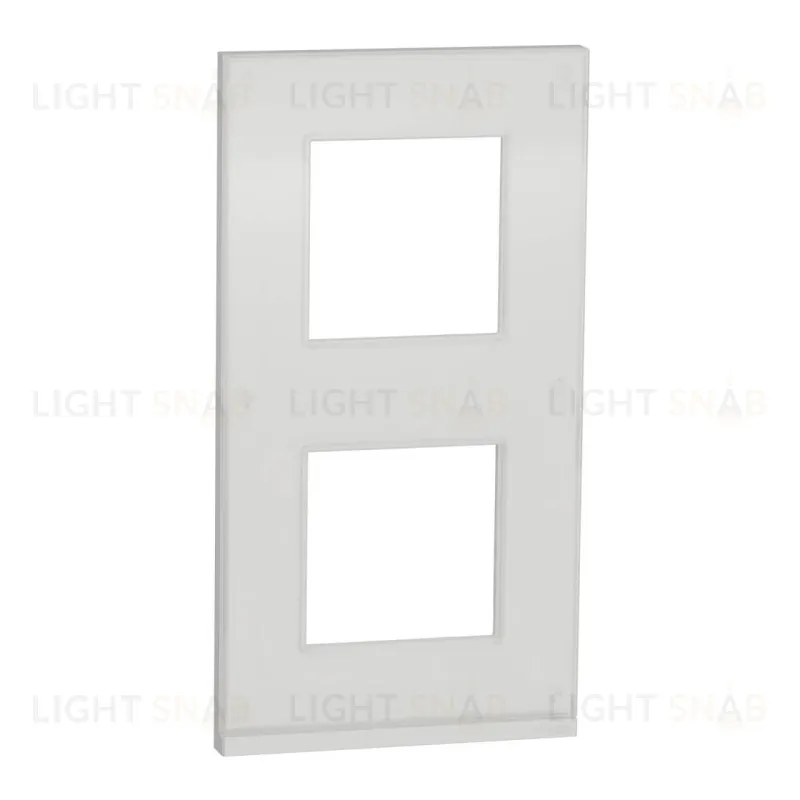 Рамка двойная вертикальная Schneider Electric Unica Pure, белое стекло-белый NU6004V85 NU6004V85