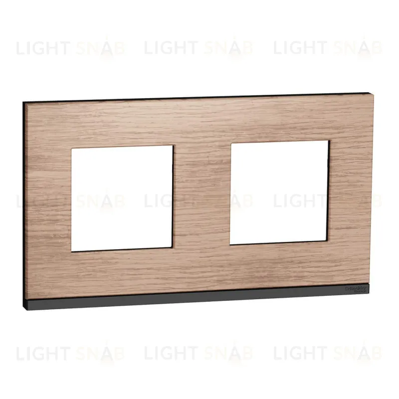 Рамка двойная Schneider Electric Unica Pure, дуб-антрацит NU600484 NU600484
