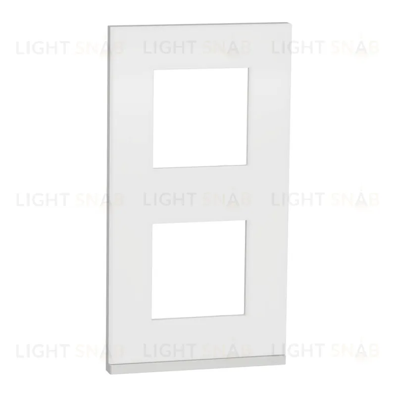 Рамка двойная вертикальная Schneider Electric Unica Pure, матовое стекло-белый NU6004V89 NU6004V89