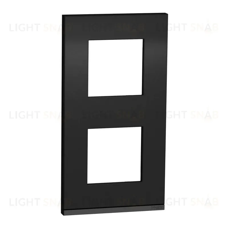 Рамка двойная вертикальная Schneider Electric Unica Pure, камень-антрацит NU6004V87 NU6004V87