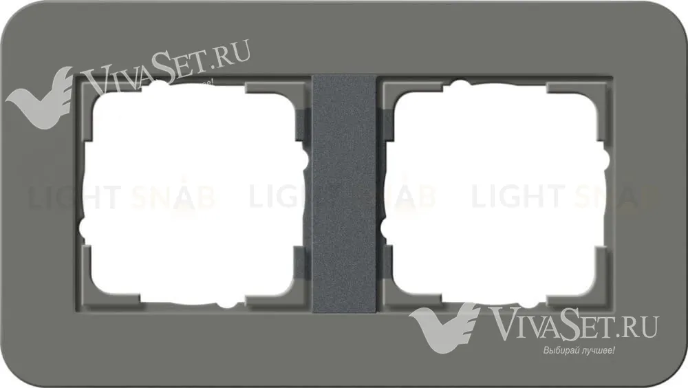 Рамка двойная Gira E3 темно-серый/антрацит 0212423 0212423