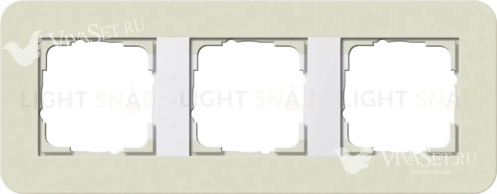 Рамка тройная Gira E3 песочный/белый глянцевый 0213417 0213417