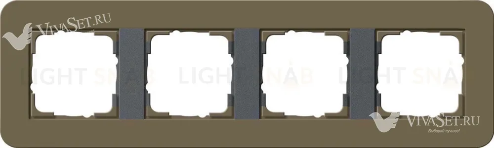 Рамка четверная Gira E3 дымчатый/антрацит 0214426 0214426