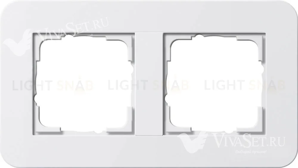 Рамка двойная Gira E3 белый глянцевый 0212410 0212410