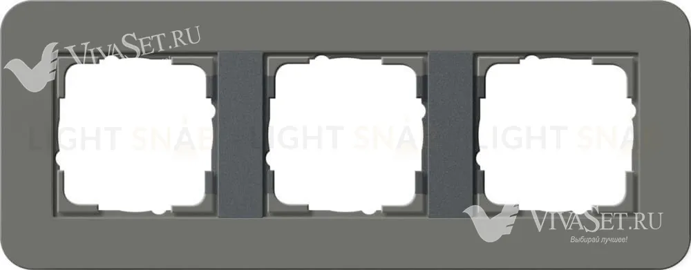Рамка тройная Gira E3 темно-серый/антрацит 0213423 0213423