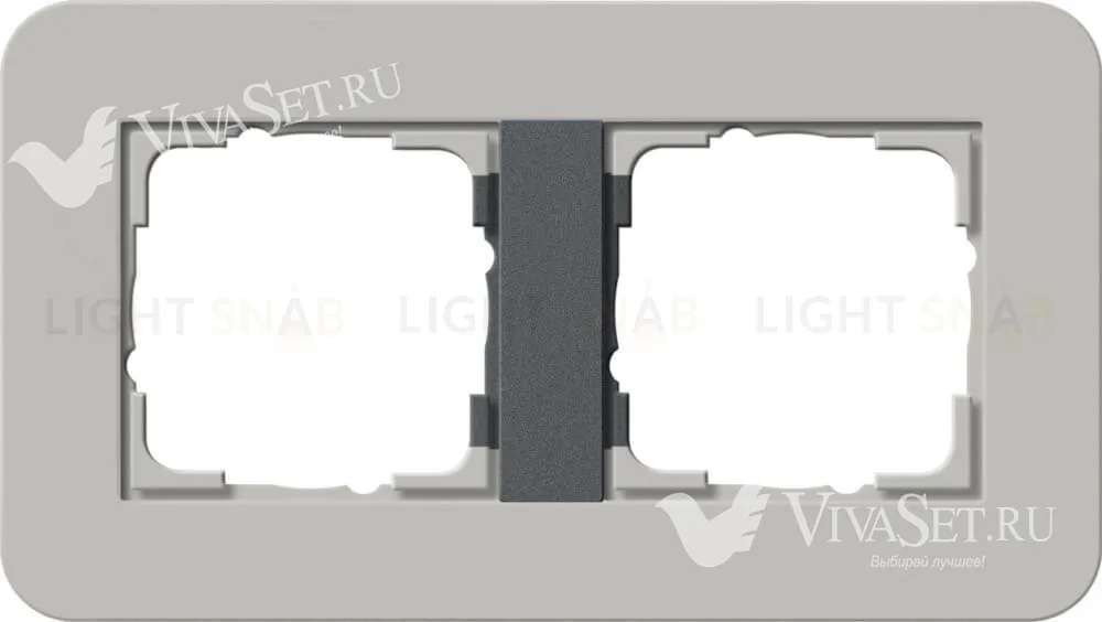 Рамка двойная Gira E3 серый/антрацит 0212422 0212422