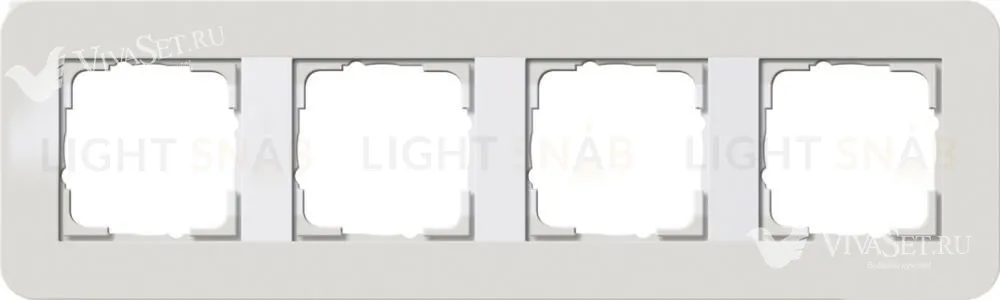 Рамка четверная Gira E3 светло-серый/белый глянцевый 0214411 0214411