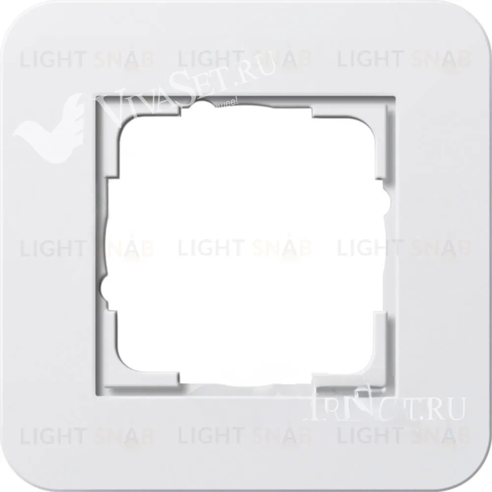 Рамка одинарная Gira E3 белый глянцевый 0211410 0211410