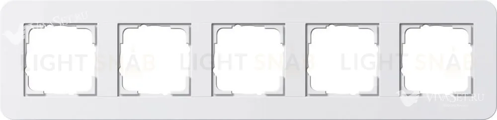 Рамка пятерная Gira E3 белый глянцевый 0215410 0215410