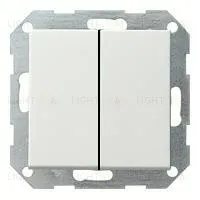 Выключатель двухклавишный проходной Gira (вкл/выкл с 2-х мест) 10А/250В 010800+029527 010800 + 029527