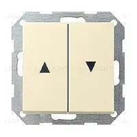 Выключатель управления жалюзи клавишный Gira, 10А/250В 015900+029401 015900 + 029401