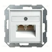 Розетка компьютерная двойная Gira RJ45 6-й кат. epuae8-8upok6+027027 epuae8-8upok6 + 027027