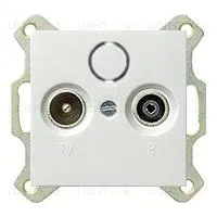 Телевизионная розетка проходная Gira TV-FM 004100+086903 004100 + 086903