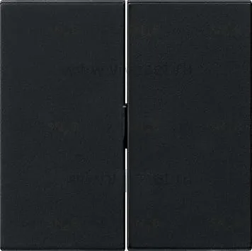 Выключатель двухклавишный проходной Gira (вкл/выкл с 2-х мест) 10А/250В, черный матовый 010800+0295005 010800 + 0295005