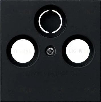 Телевизионная розетка проходная Gira TV-FM, черный матовый 004100+0869005 004100 + 0869005