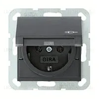 Розетка с заземлением с откидной крышкой Gira 16А/250В 445428 445428