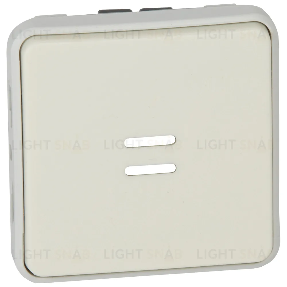 Кнопочный выключатель с подсветкой Legrand Plexo Н.О. контакт 10А IP55, белый 69632 69632