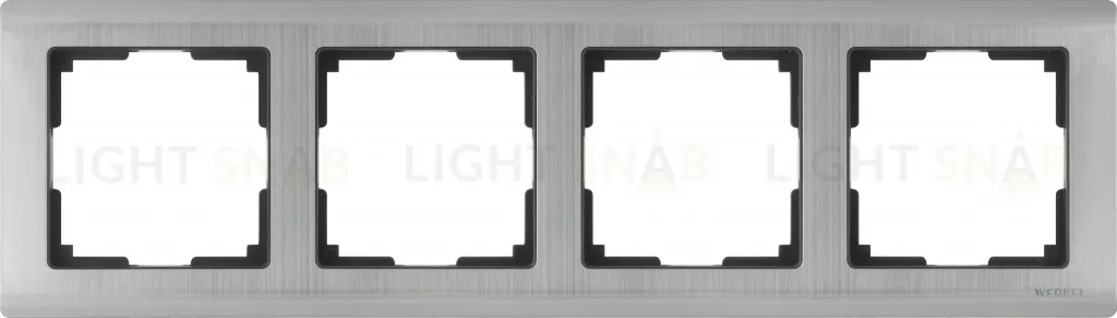 Рамка четверная Werkel Metallic, глянцевый никель a051004 a051004