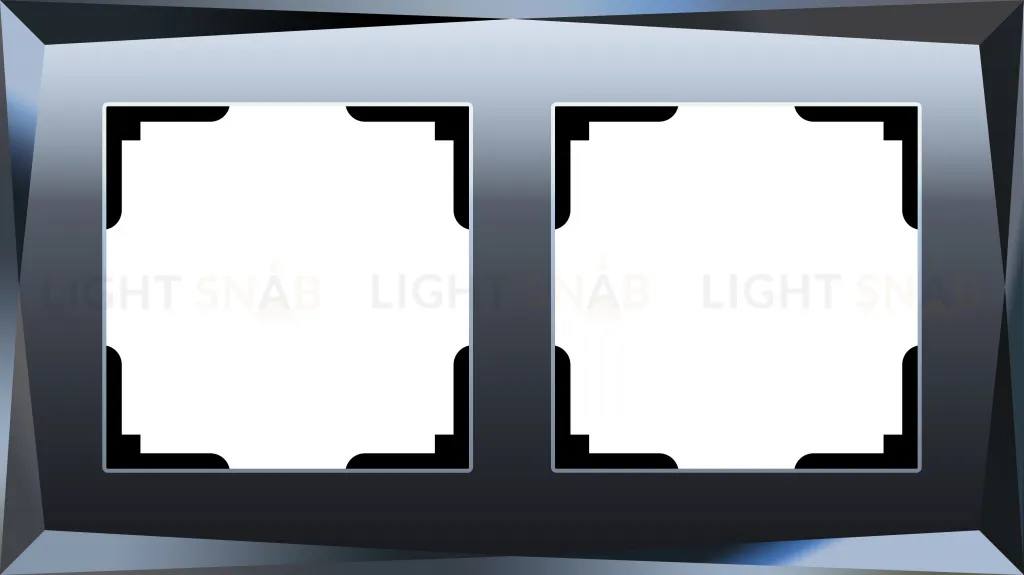 Рамка двойная Werkel Diamant, черное стекло a051442 a051442