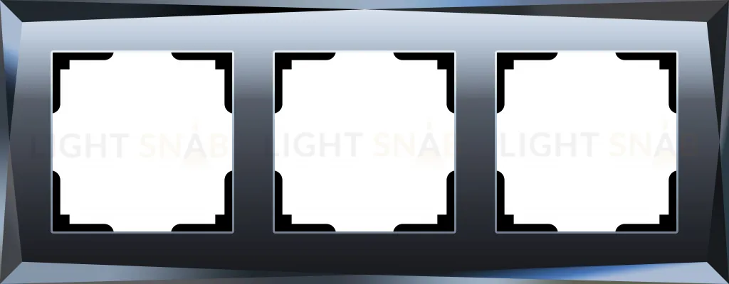 Рамка тройная Werkel Diamant, черное стекло a051446 a051446