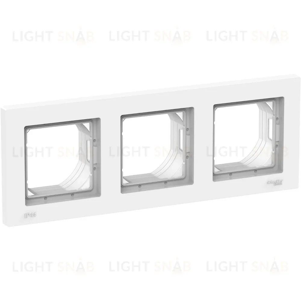 Рамка тройная Schneider Electric Atlasdesign IP44, белый ATN440103 ATN440103