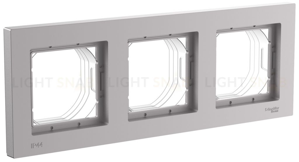 Рамка тройная IP44 Schneider Electric Atlasdesign, алюминий ATN440303 ATN440303