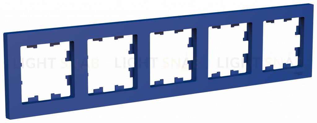 Рамка пятерная Schneider Electric Atlasdesign, аквамарин ATN001105 ATN001105