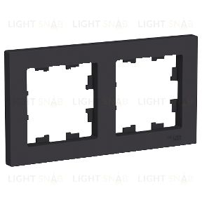 Рамка двойная Schneider Electric Atlasdesign, карбон ATN001002 ATN001002