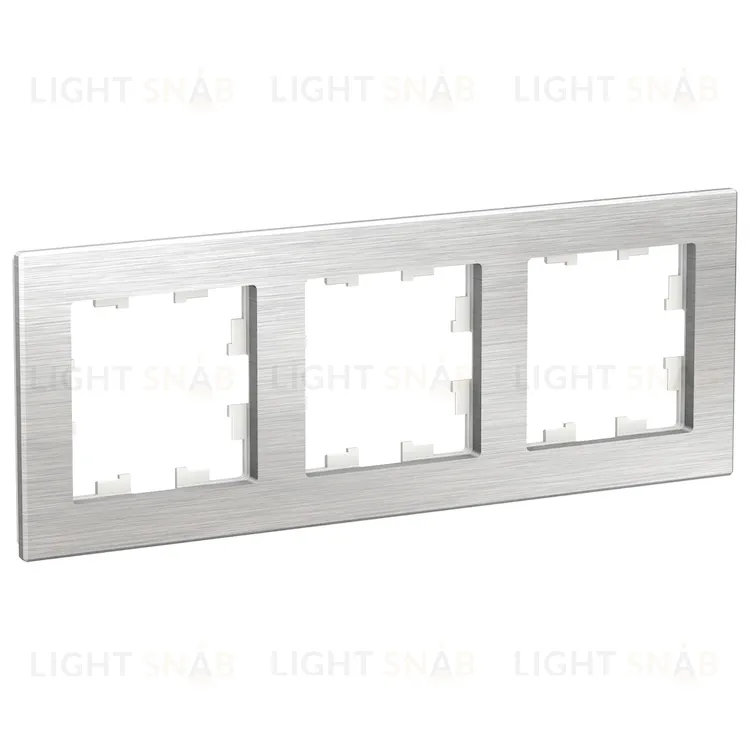 Рамка тройная Schneider Electric Atlasdesign Nature, серебро металл ATN312103 ATN312103