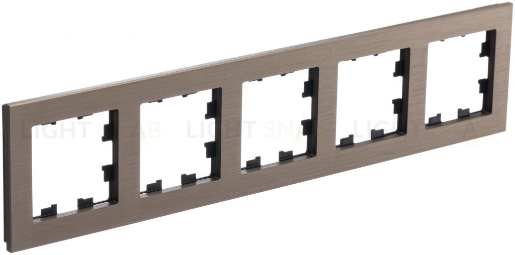 Рамка пятерная Schneider Electric Atlasdesign Nature, латунь металл ATN312205 ATN312205