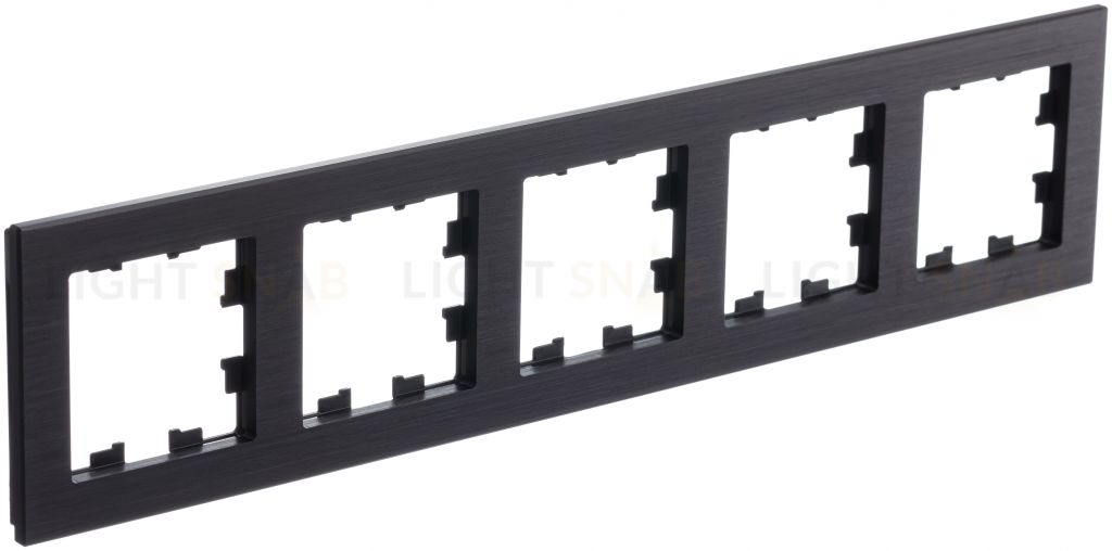 Рамка пятерная Schneider Electric Atlasdesign Nature, оникс металл ATN312305 ATN312305
