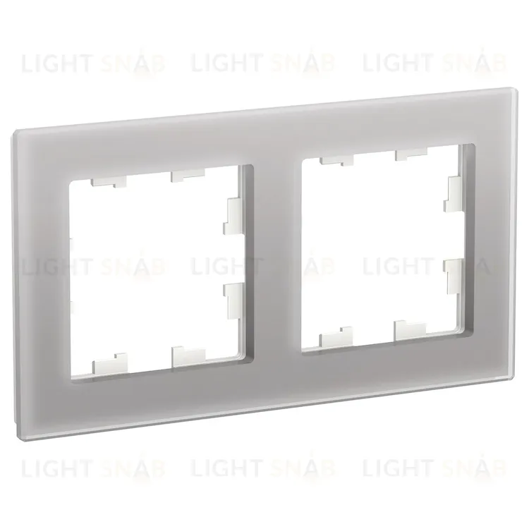 Рамка двойная Schneider Electric Atlasdesign Nature, алюминий стекло ATN320302 ATN320302