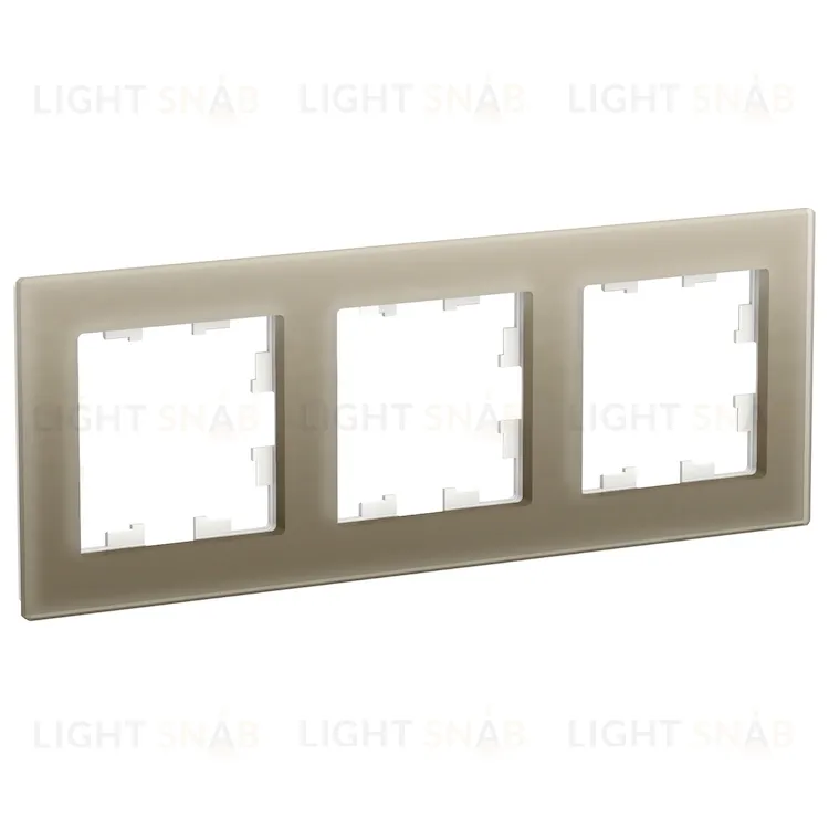 Рамка тройная Schneider Electric Atlasdesign Nature, шампань стекло ATN320503 ATN320503