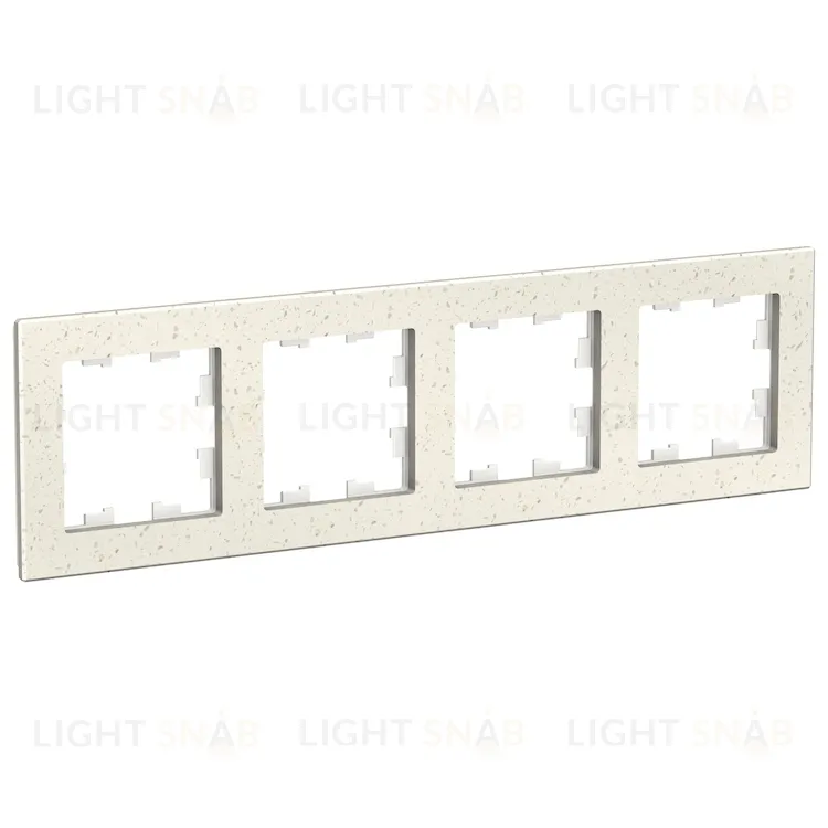 Рамка четверная Schneider Electric Atlasdesign Nature, крем роял мрамор ATN343104 ATN343104
