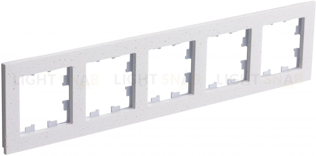 Рамка пятерная Schneider Electric Atlasdesign Nature, крем роял мрамор ATN343105 ATN343105