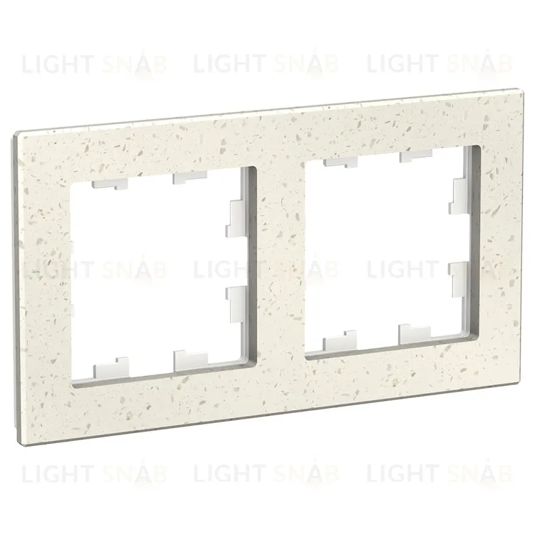Рамка двойная Schneider Electric Atlasdesign Nature, крем роял мрамор ATN343102 ATN343102