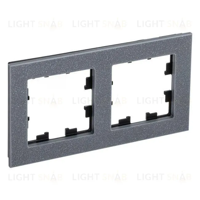 Рамка двойная Schneider Electric Atlasdesign Nature, айс грей мрамор ATN343202 ATN343202