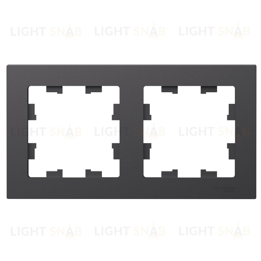 Рамка двойная Schneider Electric Atlasdesign, базальт ATN001402 ATN001402