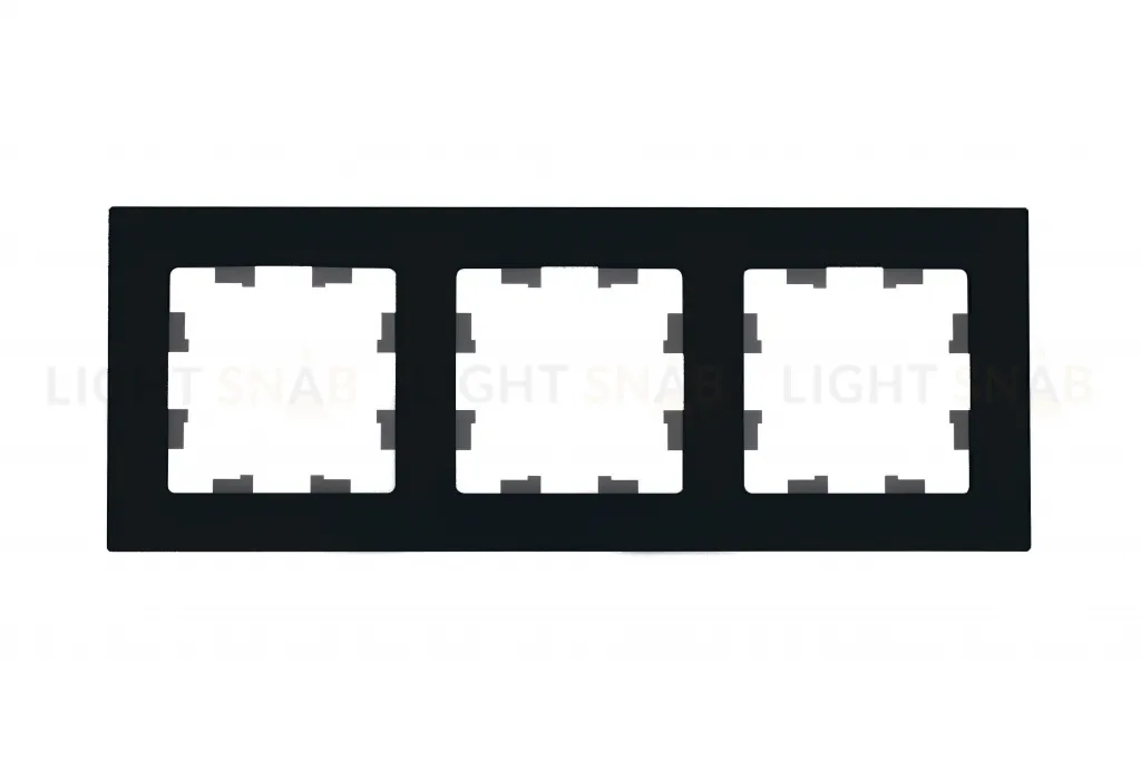 Рамка тройная Schneider Electric Atlasdesign Nature, натуральное стекло черное ATN361003 ATN361003