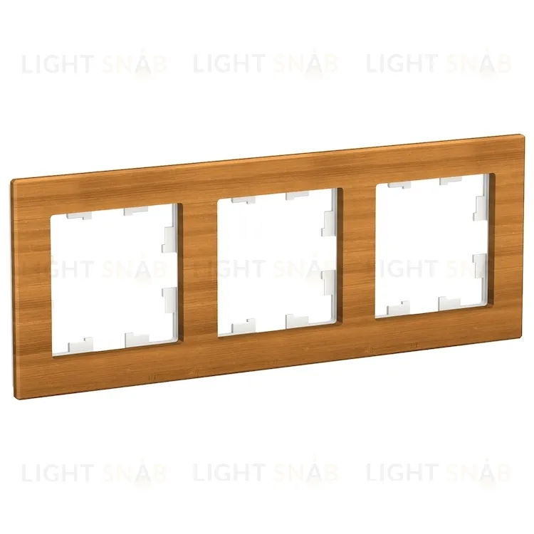 Рамка тройная Schneider Electric Atlasdesign Nature, дерево бамбук ATN353203 ATN353203