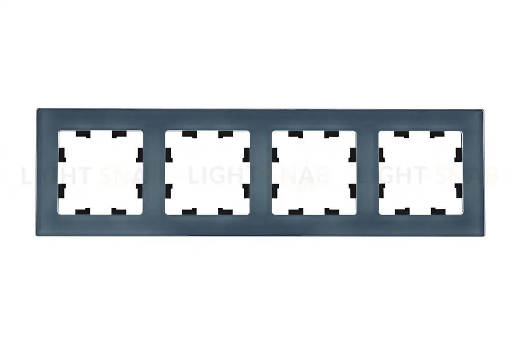 Рамка четверная Schneider Electric Atlasdesign Nature, натуральное стекло грифель ATN360704 ATN360704