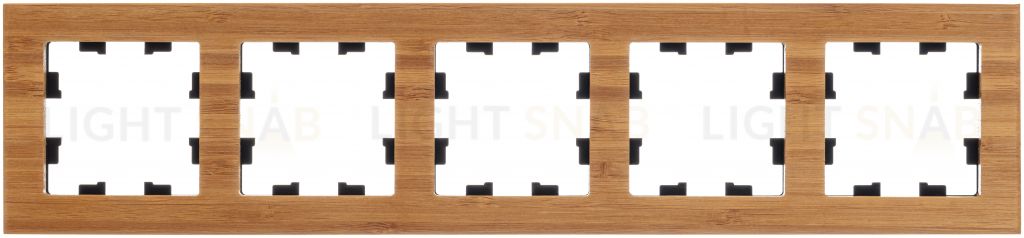 Рамка пятерная Schneider Electric Atlasdesign Nature, дерево бамбук ATN353205 ATN353205