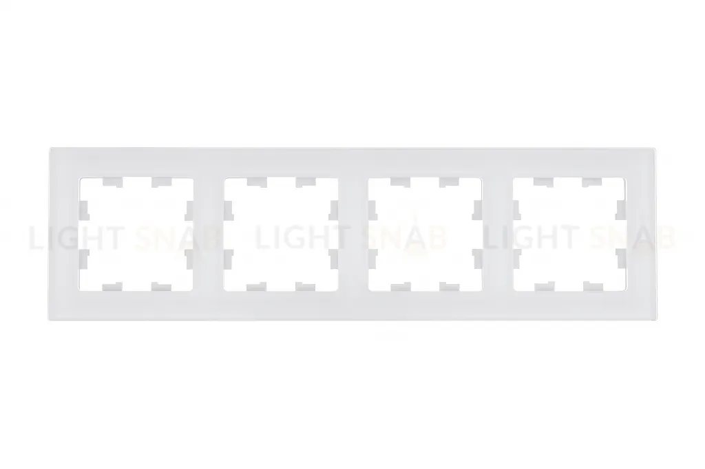 Рамка четверная Schneider Electric Atlasdesign Nature, натуральное стекло белое ATN360104 ATN360104