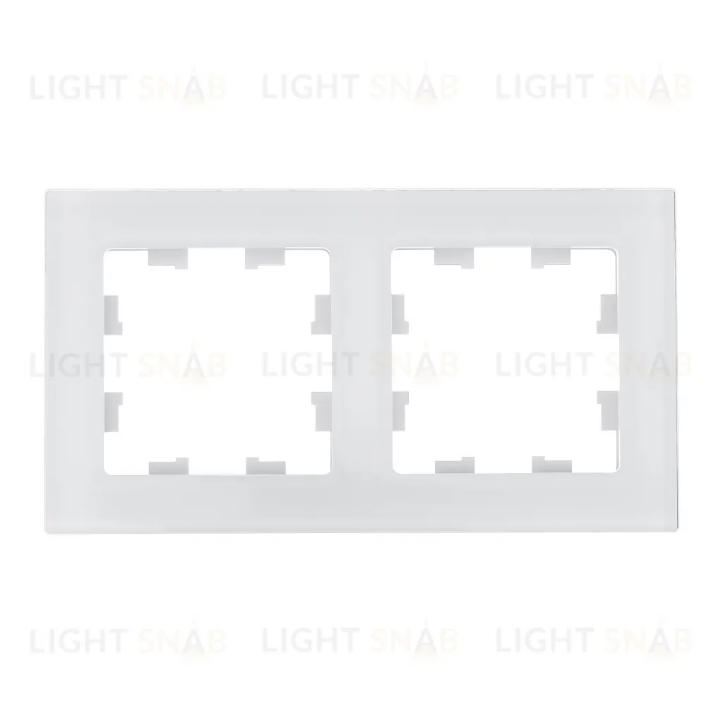 Рамка двойная Schneider Electric Atlasdesign Nature, натуральное стекло белое ATN360102 ATN360102