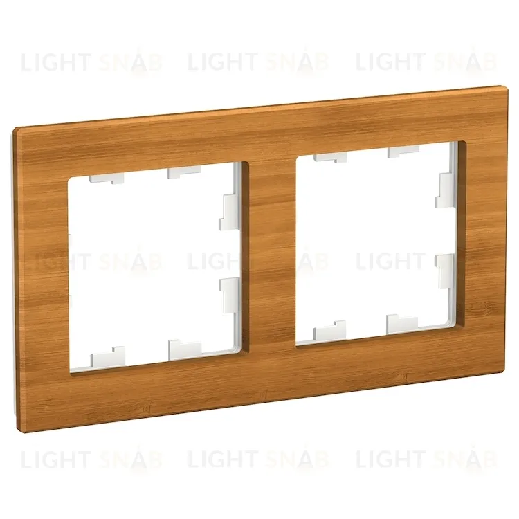 Рамка двойная Schneider Electric Atlasdesign Nature, дерево бамбук ATN353202 ATN353202
